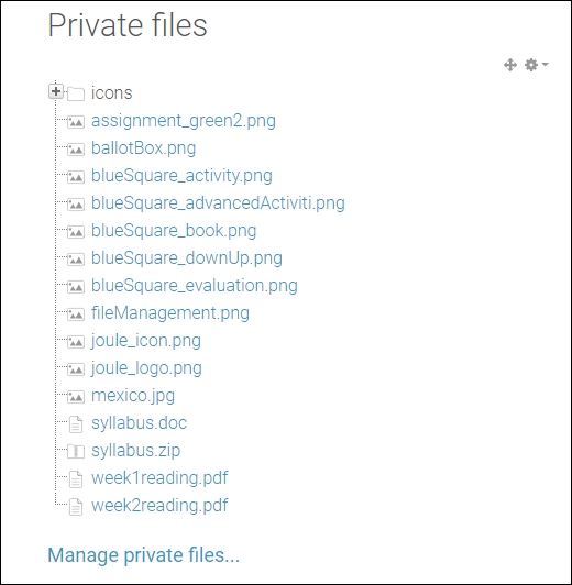 my private files area