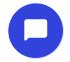 Amazon Connect/Anthology Helpdesk chatbot icon of a white message bubble on a blue, circular background.